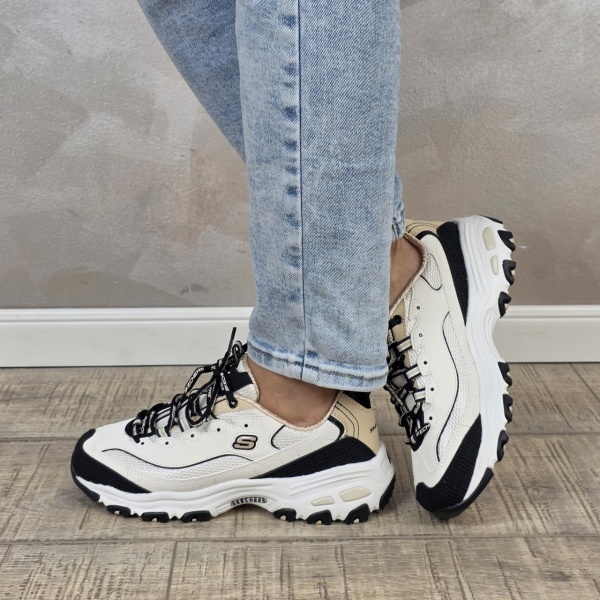 Pantofi dama sport tip sneakers Skechers D'Lites - Retro Rewind 150536 NTBK - Img 2