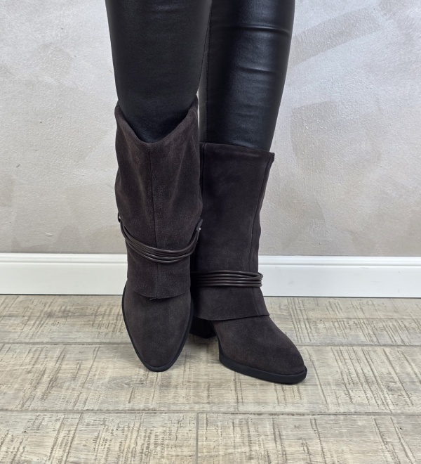 Botine/Ghete dama piele naturala MANOS.RO BT331 - Img 3