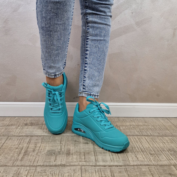 MANOS.RO Pantofi dama sport Skechers® Uno 73690 TURQ - Img 3