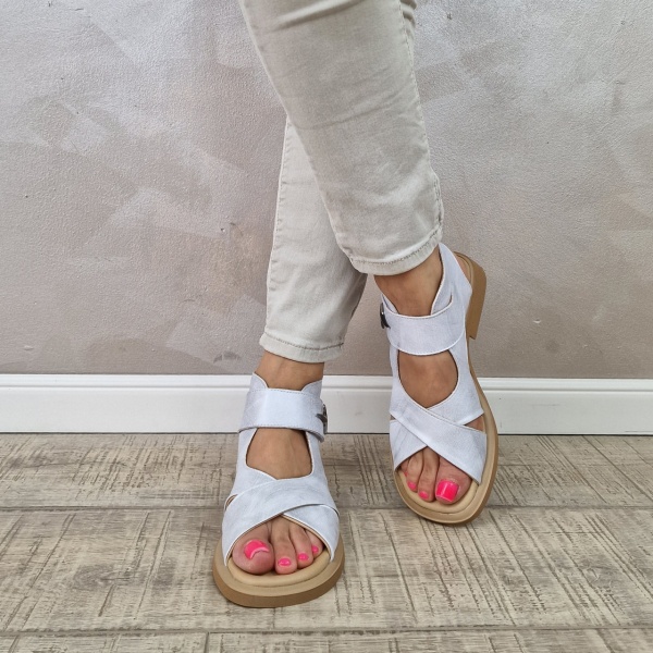 MANOS.RO Papuci/Sandale dama piele naturala GOLD DEER SV1494 - Img 2