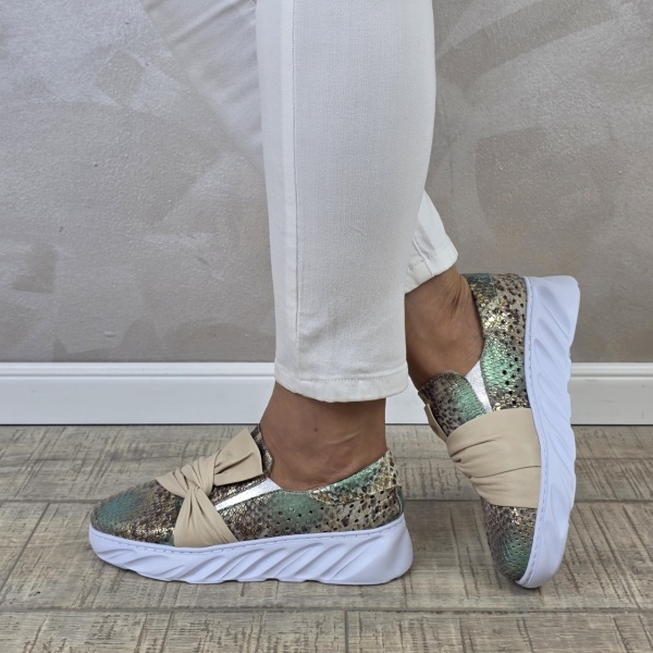 Pantofi casual/sport dama MANOS.RO piele naturala PS677 - Img 3