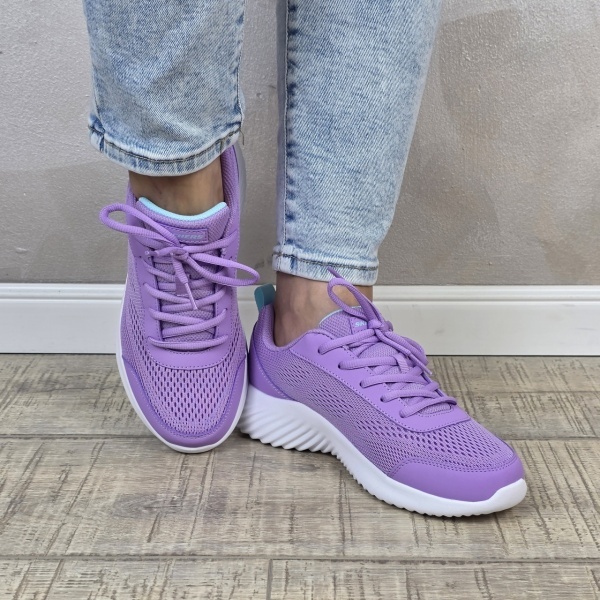 Pantofi dama sport Skechers®- lavanda, GLIDE-STEP, din material textil 303679L LAV - Img 7