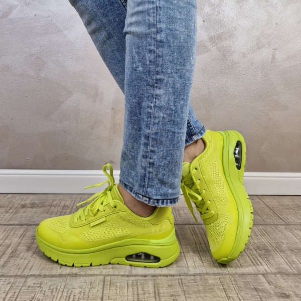 Pantofi dama sport SKECHERS UNO FLEX 177794 LIME - Img 4