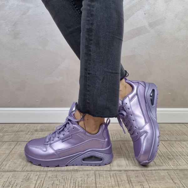 Pantofi dama sport SKECHERS UNO - METALLIXS 177109 LAV - Img 8