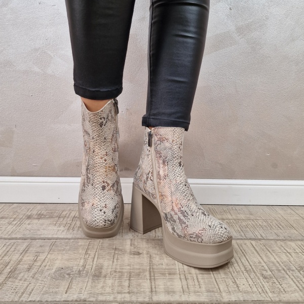 Botine/Ghete dama piele naturala MANOS.RO BT322 - Img 2