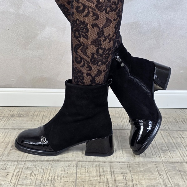 Botine/Ghete dama piele naturala MANOS.RO BT347 - Img 2