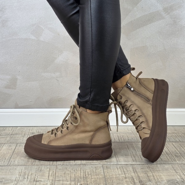 MANOS.RO Ghete dama casual Formazione piele naturala GD2372 - Img 3