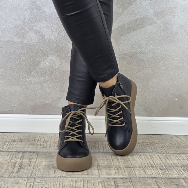 MANOS.RO Ghete dama casual Formazione piele naturala GD2376 - Img 2