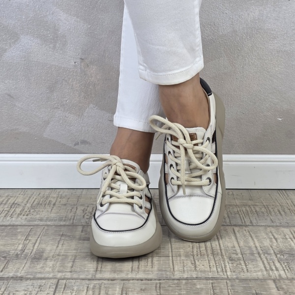 MANOS.RO Pantofi dama casual sport piele naturala FEEL PS752 - Img 2