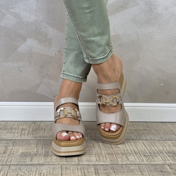 MANOS.RO Sandale dama piele naturala GOLD DEER SP886 - Img 3