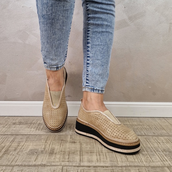 Pantofi casual/sport dama MANOS.RO piele naturala PC2212 - Img 2