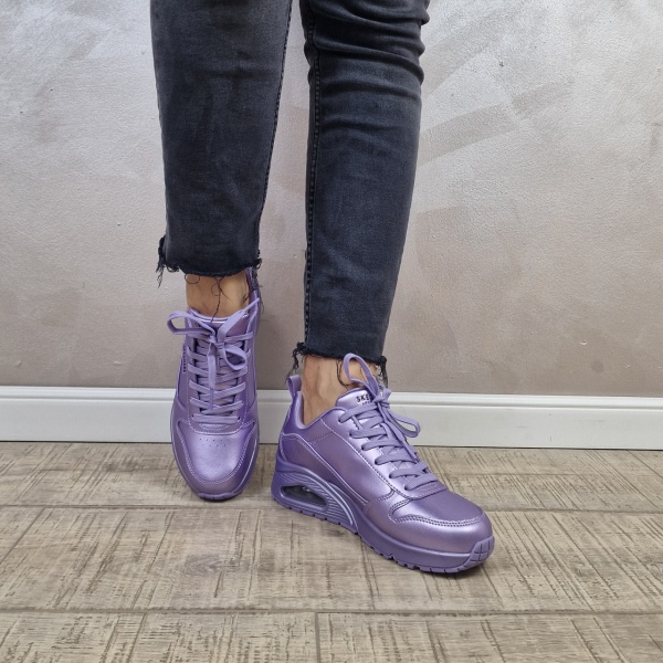 Pantofi dama sport SKECHERS UNO - METALLIXS 177109 LAV - Img 9