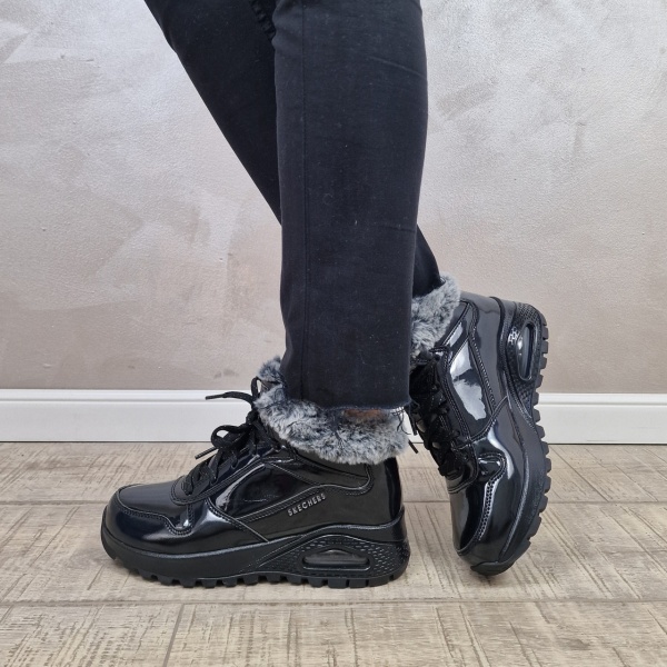 Ghete dama Skechers Sneakers high- Uno - Stand High 168126 BBK - Img 4