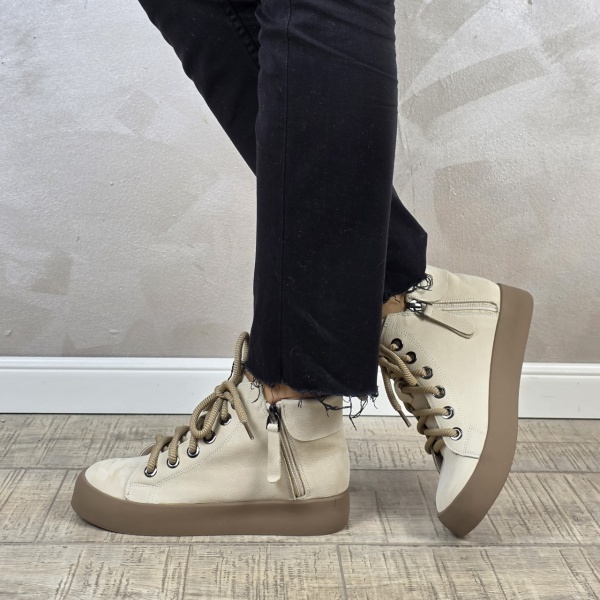 MANOS.RO Ghete dama casual Formazione piele naturala GD2407 - Img 4