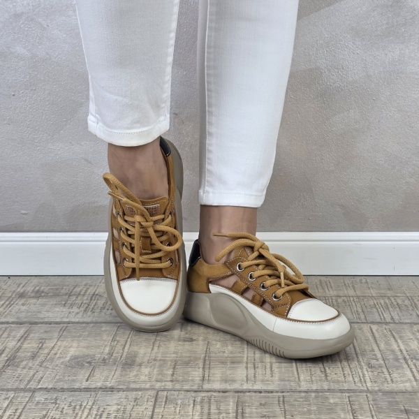 MANOS.RO Pantofi dama casual sport piele naturala FEEL PS751 - Img 4