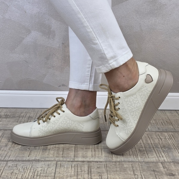MANOS.RO Pantofi dama casual sport piele naturala FILIPPO PS746 - Img 4