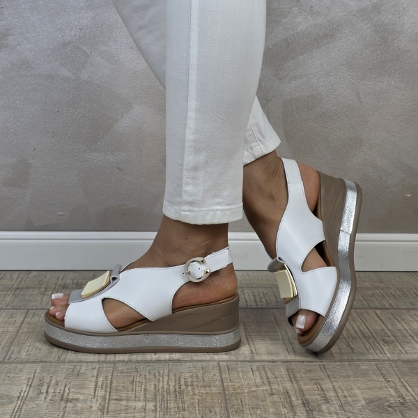 MANOS.RO Sandale dama piele naturala GOLD DEER SP876 - Img 4