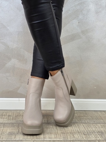 Botine/Ghete dama piele naturala MANOS.RO BT325 - Img 3