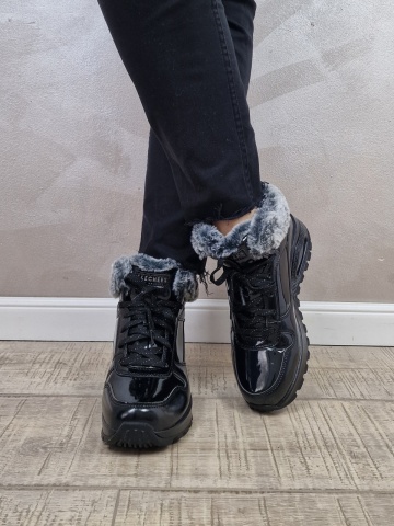 Ghete dama Skechers Sneakers high- Uno - Stand High 168126 BBK - Img 5