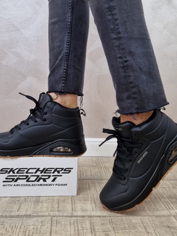 Ghete dama Skechers Sneakers high- Uno - Stand High 177097 BBK