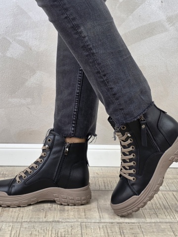 MANOS.RO Ghete dama casual Formazione piele naturala GD2386