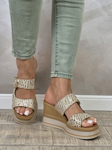MANOS.RO Sandale dama piele naturala GOLD DEER SP889 - Img 3