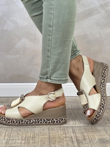 MANOS.RO Sandale dama piele naturala GOLD DEER SP906 - Img 3
