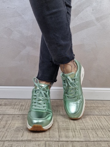 Pantofi dama sport SKECHERS UNO - METALLIXS 177109 SAGE - Img 3