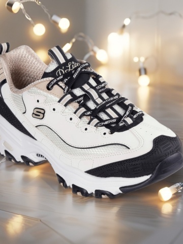 Pantofi dama sport tip sneakers Skechers D'Lites - Retro Rewind 150536 NTBK