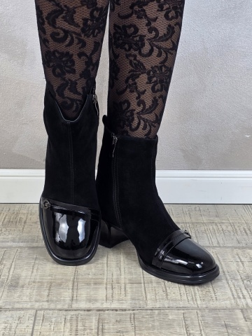 Botine/Ghete dama piele naturala MANOS.RO BT347 - Img 3