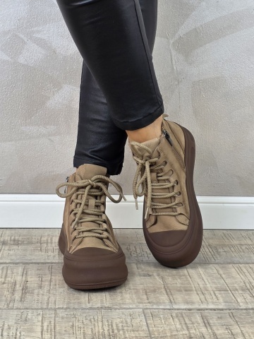 MANOS.RO Ghete dama casual Formazione piele naturala GD2372 - Img 4