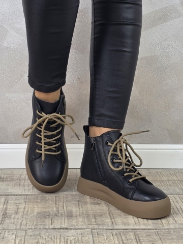 MANOS.RO Ghete dama casual Formazione piele naturala GD2376 - Img 3