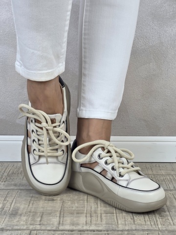 MANOS.RO Pantofi dama casual sport piele naturala FEEL PS752 - Img 3
