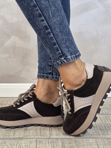MANOS.RO Pantofi dama casual sport piele naturala FILIPPO PS881 - Img 2