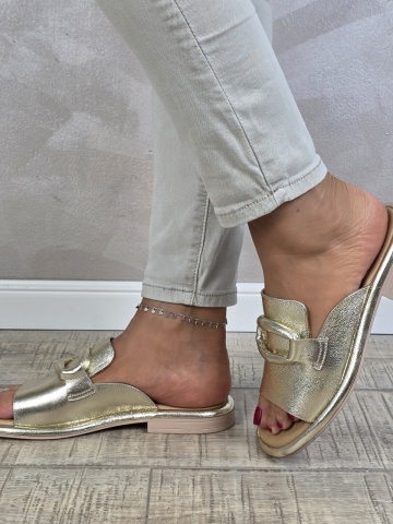 MANOS.RO Papuci dama piele naturala GOLD DEER SV1863 - Img 4