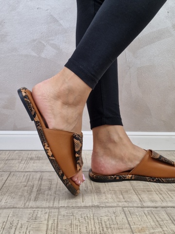 MANOS.RO Papuci/Sandale dama piele naturala GOLD DEER SV1466 - Img 2