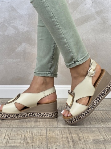 MANOS.RO Sandale dama piele naturala GOLD DEER SP906 - Img 4