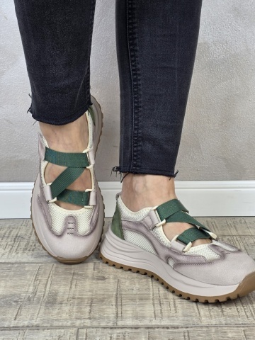 Pantofi dama casual Formazione piele naturala PV2146 - Img 4