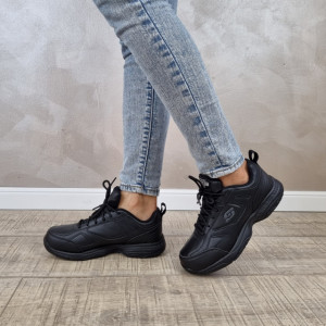 Pantofi dama Skechers Work Relaxed Fit 77200EC BLK - Img 4