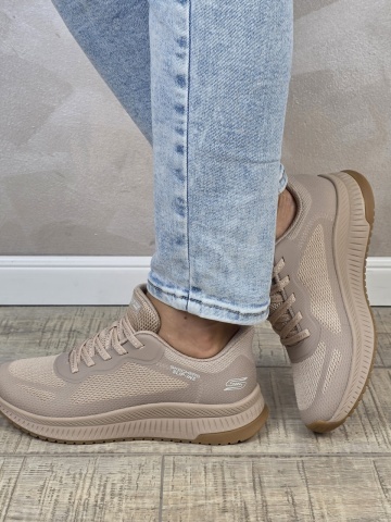 Pantofi dama sport Skechers® Bobs Squad 4 Staple Look beige 117624 NAT - Img 5