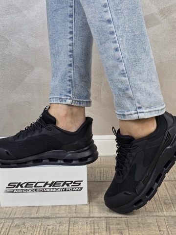 Pantofi dama sport Skechers®, GLIDE-STEP, din material textil 303654L BBK