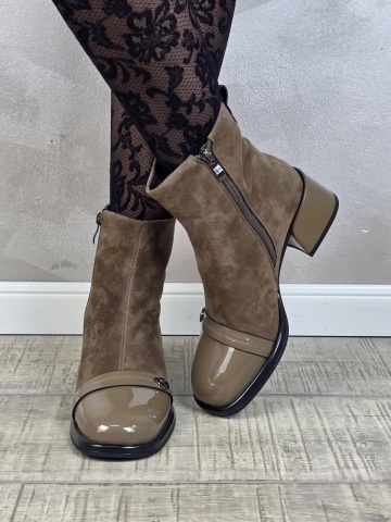 Botine/Ghete dama piele naturala MANOS.RO BT346 - Img 3