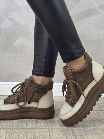MANOS.RO Ghete dama casual Formazione piele naturala GD2378