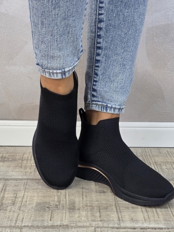 Pantofi dama sport Arch Fit S-Miles - Sock Walk 155580 BBK - Img 6