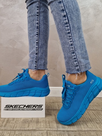 Pantofi dama sport Skechers® Bobs Squad Chaos 117385 SAGE - Img 2