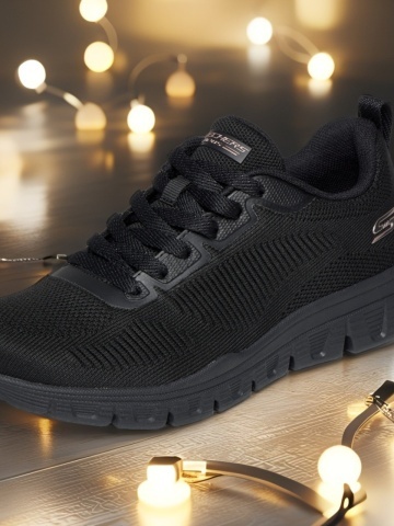 Pantofi dama sport Skechers® Bobs Squad Chaos 117700 BBK