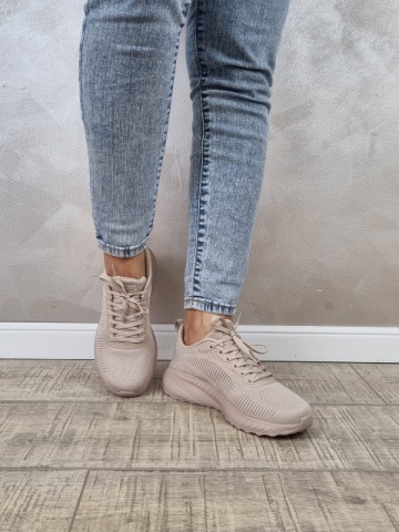Pantofi dama sport Skechers Bobs Squad Chaos 117209 NUDE - Img 3
