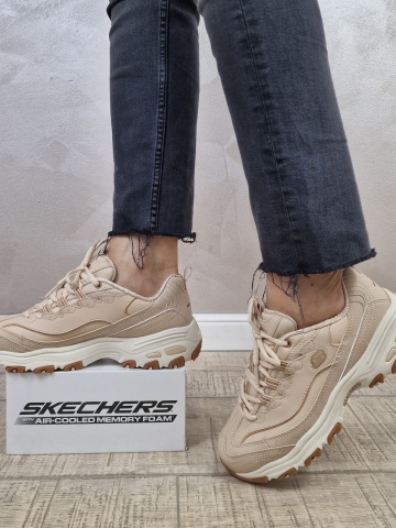 Pantofi dama sport tip sneakers Skechers D'Lites - Good Neutral 149807 NAT - Img 4