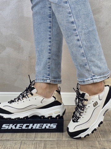 Pantofi dama sport tip sneakers Skechers D'Lites - Retro Rewind 150536 NTBK - Img 4
