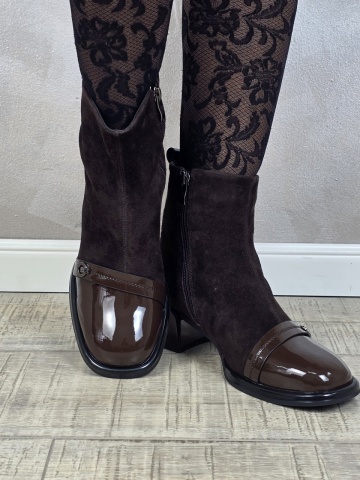 Botine/Ghete dama piele naturala MANOS.RO BT345 - Img 3
